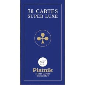 Carti de joc Tarot Super Luxe spate albastru cu auriu