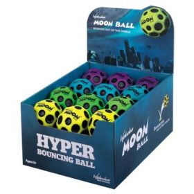 Minge hiper saritoare unicolor cu pete negre, Moon Ball