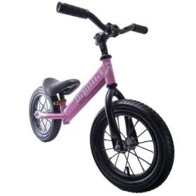 Bicicleta din metal, roz, fara pedale, roti cauciuc