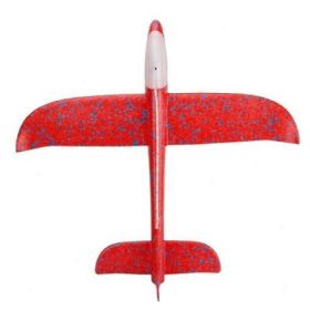 Avion din polistiren, 47 cm, cu led, rosu