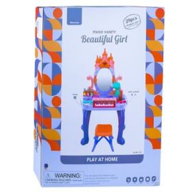 Masuta cu oglinda, scaunel + orga si accesorii frumusete