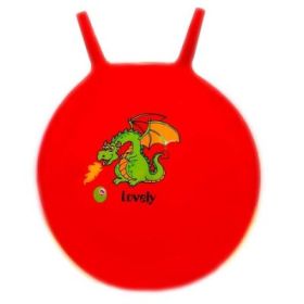 Minge cauciuc cu 2 manere, animale, 55 cm, 400 g, rosie