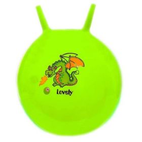 Minge cauciuc cu 2 manere, animale, 55 cm, 400 g, verde