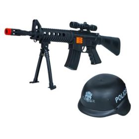 Mitraliera + casca politie