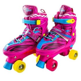 Patine cu rotile, PVC, marimea L, roz