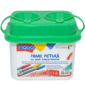 Pahar Pictura cu 2 compartimente, verde, NEBO
