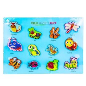 Puzzle din lemn, incastru, Insecte