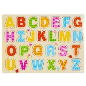 Puzzle din lemn, incastru, Litere majuscule