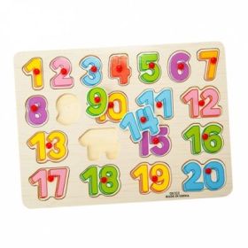 Puzzle din lemn, incastru, Numere