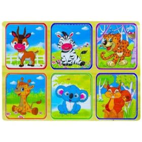 Puzzle lemn, Animale