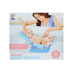 Scoica pentru baie bebe, cu suport, roz