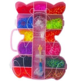 Set creativ elastice, 3200 piese, Ursulet