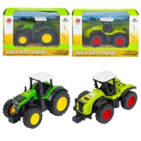 Tractor cu frictiune, din metal, 8 cm