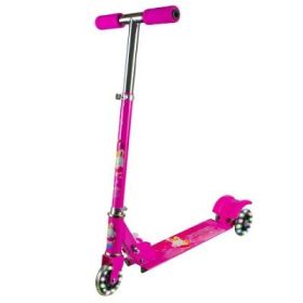 Trotineta cadru metal, 3 roti, 72 cm, roz