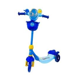 Trotineta cu desene, cadru metal, acces. plastic, 72 cm, albastru