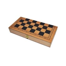 Joc 3 In 1. Sah, Table, Dame. Cutie Lemn, 29x15 cm