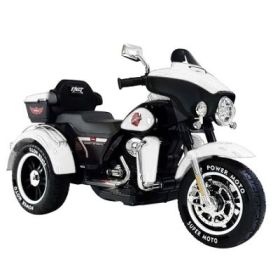 Motocicleta cu Acumulator, 2 motoare, 12V, 4A, alb