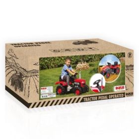 Tractor cu pedale, rosu, 53x83x45 cm