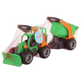 Tractor cu Plug si Remorca-Bazin. GripTrac, 51x14x20 cm, Wader