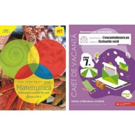 Pachet 2 Caiete pentru vacanta de vara, clasa a 7-a. Matematica si Limba si literatura romana. Scrisorile verii - Marius Perianu, Mihaela Daniela Cirstea