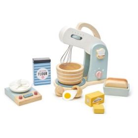 Robot de bucatarie Mini Chef Home baking, lemn premium, 27 piese