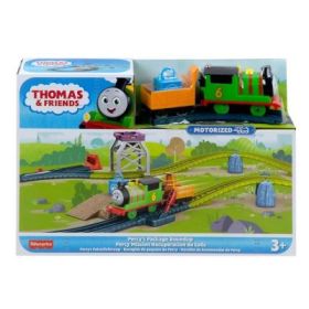 Set de joaca cu locomotiva Percy motorizata si accesorii
