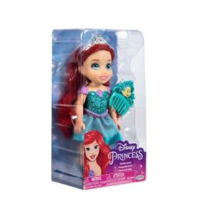Papusa cu sclipici si pieptene, 15 cm, Disney Princess
