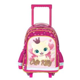 Ghiozdan troler Cute Kitty, 38x29x14 cm