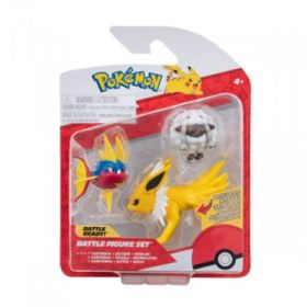 Set 3 figurine de actiune, Wooloo, Carvanha, Jolteon