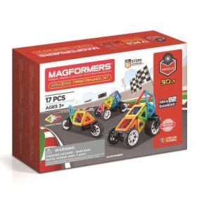 Joc magnetic de constructie Amazing Transform Wheels Set Vehicule, 17 piese, Magformers