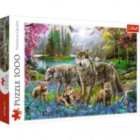 Puzzle 1000 Familie de lupi, Trefl