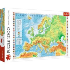 Puzzle 1000 Harta fizica a Europei, Trefl