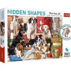 Puzzle 1000 piese Forme ascunse. Catelusi draguti, Trefl