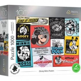 Puzzle 1000 Disney 100 Posterele retro, Trefl