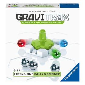 Joc de constructie Gravitrax Balls &amp; Spinner, Titirez, set de accesorii, multilingv inclusiv romana