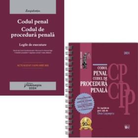 Pachet Codul penal si Codul de procedura penala, actualizate ianuarie 2024. Legile de executare si Editie spiralata - Dan Lupascu