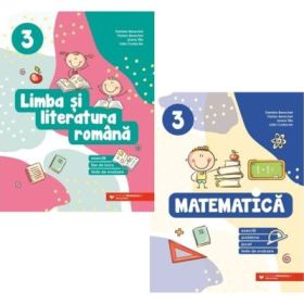 Pachet Limba si literatura romana si Matematica. Exercitii, fise de lucru, teste de evaluare si Exercitii, probleme, jocuri, clasa a 3-a - Daniela Berechet