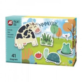 Cutie magnetica animale cu 41 de piese