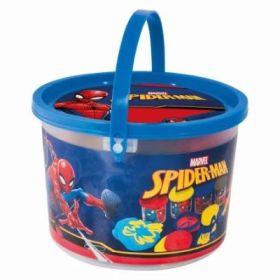Galetusa cu 4 borcanase de plastilina si accesorii de modelat Spiderman, As Games