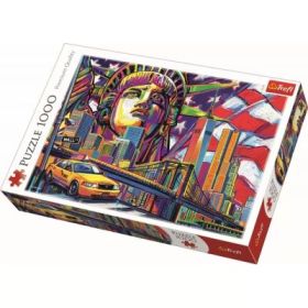 Puzzle 1000 piese Londra in culori, Trefl