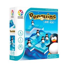 Joc de logica Penguins on ice, cu 100 de provocari, editie internationala