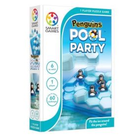 Joc de logica Penguins Pool Party, cu 60 de provocari, editie internationala