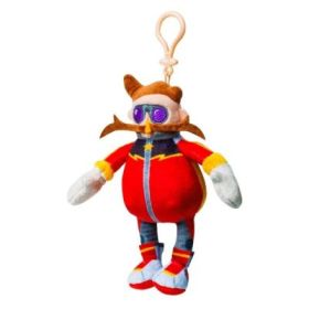 Jucarie de plus cu agatatoare, 15cm, Sonic Prime, Mr. Dr. Eggman, strip