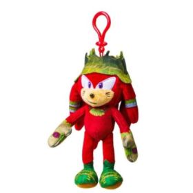 Jucarie de plus cu agatatoare, 15cm, Sonic Prime, Knuckles, strip