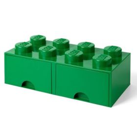 Cutie depozitare LEGO 2x4 cu sertare verde 40061734