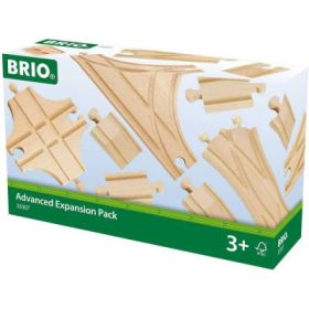 Set de sine si macazuri din lemn, extensie avansat BRIO
