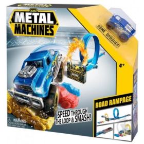 Set de joaca cu masinute si pista, Metal Machines - Road Rampage