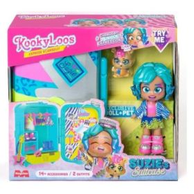 Set de joaca cu papusa si accesorii, KookyLoos - Valiza lui Suzie