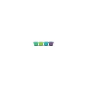 Set 4 recipiente silicon, 118 ml, Snap&amp;Go, Melii