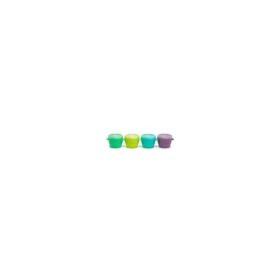 Set 4 recipiente silicon Snap&amp;Go, 177 ml, Melii